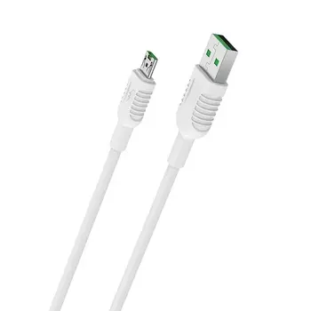 Кабель USB-Micro USB, 4A, 1.2м, белый Borofone BX33 Billow Flash (10697)