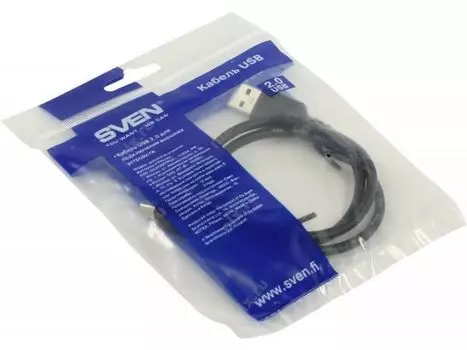 Кабель USB 2.0(Am)-Micro USB 2.0(Bm) 50 см, черный Sven (00565)
