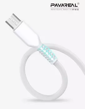 Кабель USB 2.0(Am)-Micro USB 2.0(Bm), 6A, 2м, белый PAVAREAL (PA-DC121)
