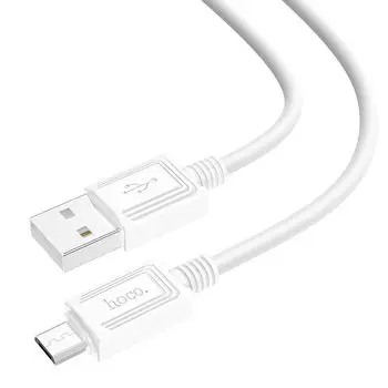 Кабель USB-Micro USB, быстрая зарядка, 2.4A 1 м, белый HOCO X73 (206184)