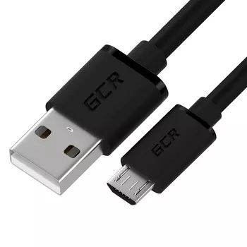 Кабель USB-Micro USB, быстрая зарядка, 3A 1 м, черный Greenconnect GCR-UA1U (GCR-53606)