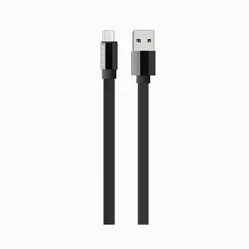 Кабель USB 2.0(Am)-Micro USB 2.0(Bm), плоский, 3A, 1.2м, черный Borofone Glory BU8 (99140)