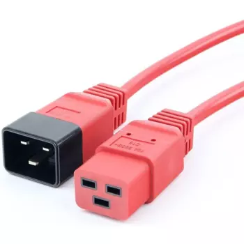 Кабель питания IEC-320-C19-IEC-320-C20, 16A, 220В, 1.8м, красный Power Cube (RPC-189C191,8KO)
