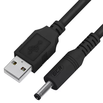 Кабель питания USB 2.0(Am)- DC Jack 5.5mm, 1 м, черный Greenconnect GCR-53415 (GCR-53415)