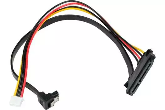 Кабель питания XH2.54 4pin+ Sata 7pin-Sata 7+15pin Cablexpert, 30 см, угловой/прямой (CC-XH2.54-SATAL-30CM)