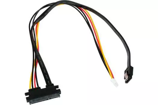 Кабель питания XH2.54 4pin+ Sata 7pin-Sata 7+15pin Cablexpert, 40 см, прямой (CC-XH2.54-SATA-40CM)