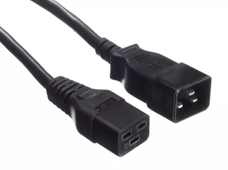 Кабель питания IEC-320-C20-IEC-320-C19, 16А, 2 м, черный Netko Optima (С20+C19 2.0M 2.50MM2)