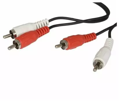 Кабель соединительный 2xRCA(M)-2xRCA(M), 1.5 м, черный Buro (BAAC024-1.5)