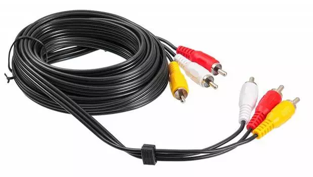 Кабель 3xRCA(M)-3xRCA(M), 5 м, черный Buro