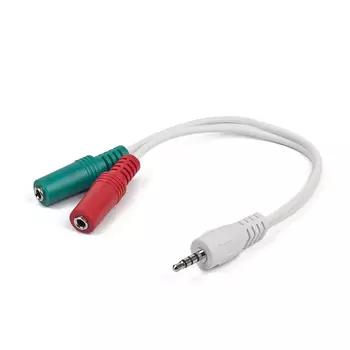 Кабель соединительный Gembird Jack 3.5-Jack 3.5, 20см, белый (CCA-417W)