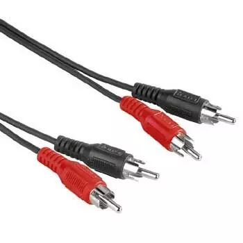 Кабель соединительный Hama 2xRCA-2xRCA(M), 2.5м, черный (30457)