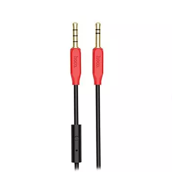 Кабель соединительный HOCO Jack 3.5-Jack 3.5, 1м, черный (UPA12)