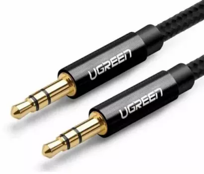 Кабель соединительный Jack 3.5mm(M)-Jack 3.5mm(M), экранированный, 2 м, черный UGREEN AV112 (50363)