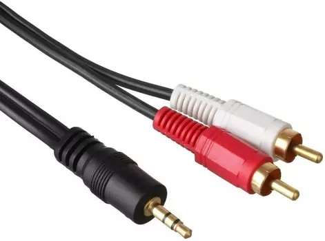Кабель соединительный Jack 3.5mm(M)-2xRCA(M), 10 м, черный Exegate (EX294735RUS)