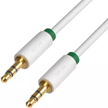 Кабель соединительный Jack 3.5mm(M)-Jack 3.5mm(M), 1.5 м, белый/зеленый Greenconnect (GCR-AVC1662-1.5m)