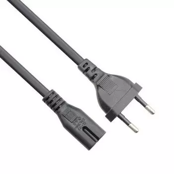 Кабель питания IEC-320-C7-Europlug(M), 220В, 3 м, черный VCOM (CE023-CU0.5-3M)