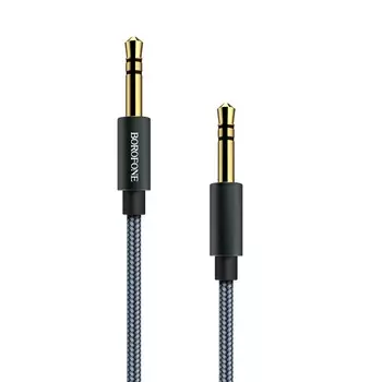 Кабель соединительный Jack 3.5mm(M)-Jack 3.5mm(M), 1м, серый Borofone BL3 (BL3)