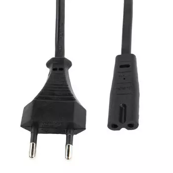 Кабель питания IEC-320-C7-Europlug (M), 2.5A, 1.8м, черный SONNEN ( 513564)