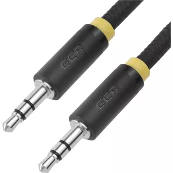 Кабель соединительный Jack 3.5mm(M)-Jack 3.5mm(M), 50 см, черный/желтый Greenconnect (GCR-AVC8114-0.5m)