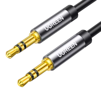 Кабель соединительный Jack 3.5mm(M)-Jack 3.5mm(M), экранированный, 1м, черный UGREEN AV112 (50361)