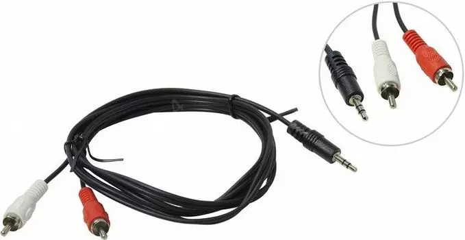 Кабель соединительный Telecom Jack 3.5-2xRCA(M), 1.5м, черный (TAV7183-1.5M)