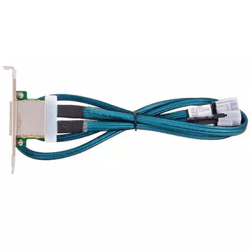 Кабель SuperMicro CBL-0352L, 2xSFF-8087 (mini SAS) - 2xSFF-8088 (mini SAS), голубой