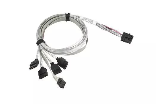 Кабель SuperMicro CBL-SAST-0591, SFF-8643 (mini SAS HD) - 4xSATA+SB, Cross-Over, 75 см (CBL-SAST-0591)