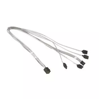 Кабель SuperMicro CBL-SAST-0631, SFF-8643 (mini SAS HD) - 4xSATA+SB, Cross-Over, 55 см, серый (CBL-SAST-0631)
