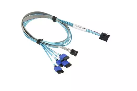 Кабель SuperMicro CBL-SAST-0948, SFF-8643 (mini SAS HD) - 4xSATA+SB, 60см, серый (CBL-SAST-0948)