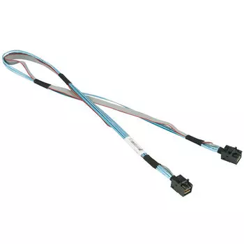 Кабель SuperMicro, SFF-8643 (mini SAS HD) - SFF-8643 (mini SAS HD), 60 см, голубой (CBL-SAST-0593)
