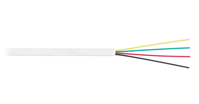 Кабель телефонный NIKOLAN плоский, многожильный, CU, 100м, белый (NKL 2026A-WT)