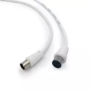 Кабель телевизионный Cablexpert, CCV-515-5M, Coaxial M/F, 5м, белый (CCV-515-5M)