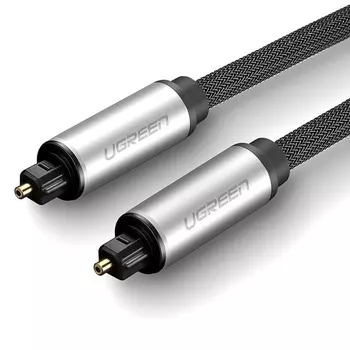 Кабель Toslink(M)-Toslink(M), экранированный, 3 м, черный/серебристый UGREEN AV108 (10541)