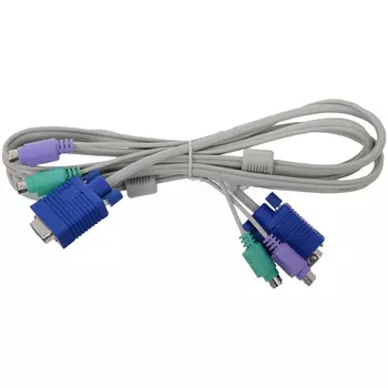 Кабель TRENDnet TK-C06 для KVM переключателей (PS/2+PS/2+VGA15M, 1.8м)