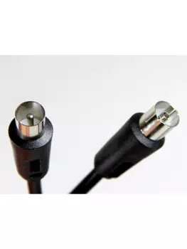 Кабель TV(F)-TV(M), экранированный, 10м, черный Telecom (TTV9501-10M)
