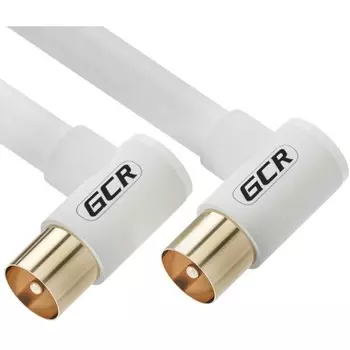 Кабель TV(M)-TV(M) угловой, экранированный, 5 м, белый Greenconnect GCR-52335 (GCR-52335)