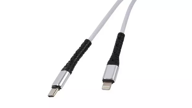 Кабель Type-c-Lightning 8-pin(m), 3A, 1м, белый mObility (УТ000024628)