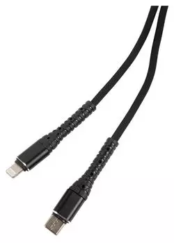 Кабель Type-c-Lightning 8-pin(m), 3A, 1м, черный mObility (УТ000024527)