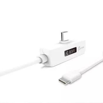 Кабель USB 2.0 Type-C(m)-Type-C, OTG, угловой, 5A быстрая зарядка, 1.2м, белый j5create (JUCP15)