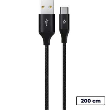 Кабель Type-C-USB, TTEC, 2m, черный, Нейлоновая оплетка кабеля (2DK23S)