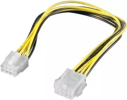 Кабель-удлинитель 8-pin EPS (F)-8-pin EPS (M), 30 см, черный/желтый Gigabyte (25CRI-300307-B0R)