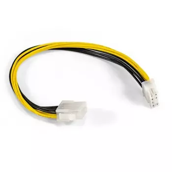 Кабель удлинитель Exegate EX-EXT-8M8F-0.3, 8pin EPS12V (M) - 8pin EPS12V (F) (EX295553RUS)