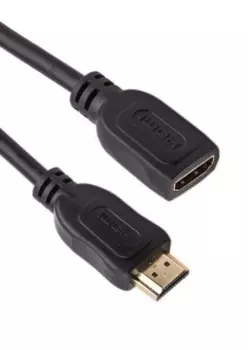 Кабель-удлинитель HDMI(19M)-HDMI(19F) v2.0 4K, ферритовый фильтр, 5 м, черный Telecom TCG200MF-5M (TCG200MF-5M)