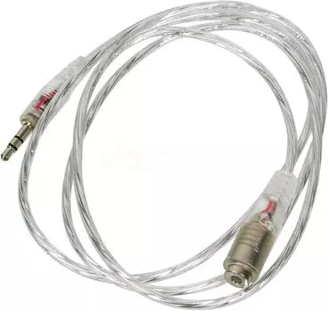 Кабель-удлинитель Jack 3.5mm(F)-Jack 3.5mm(M), 1м, прозрачный Ningbo (NINGBO)