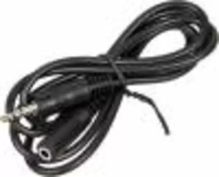 Кабель-удлинитель Jack 3.5mm(M)-Jack 3.5mm(F), 1 м, черный Ningbo (JAAC003-1)