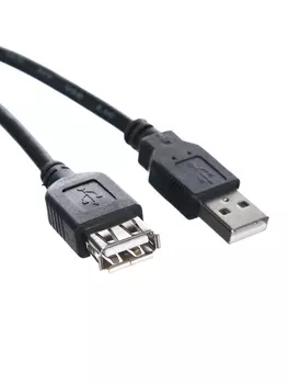 Кабель-удлинитель USB(Am)-USB(Af), 1.5 м, черный, Telecom (TUS6990-1.5M)