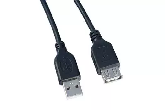 Кабель-удлинитель USB(Am)-USB(Af), 3А, 10 см, черный, PERFEO (U4501)