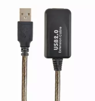 Кабель-удлинитель USB 2.0(Am)-USB 2.0(Af), 10 м, черный, Fillum (FL-C-U2-AM-AF-10M)