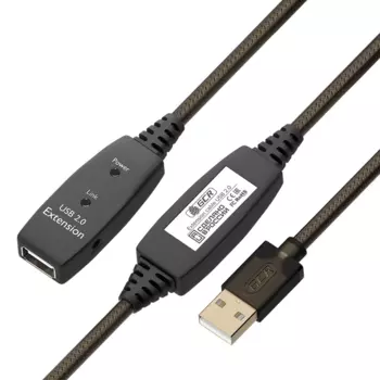 Кабель-удлинитель USB 2.0(Am)-USB 2.0(Af), 15 м, черный, Greenconnect GCR-53807 (GCR-53807)