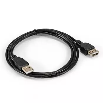 Кабель-удлинитель USB 2.0(Am)-USB 2.0(Af), 1.5 м, черный, Exegate EX-CC-USB2-AMAF-1.5 (EX294743RUS)